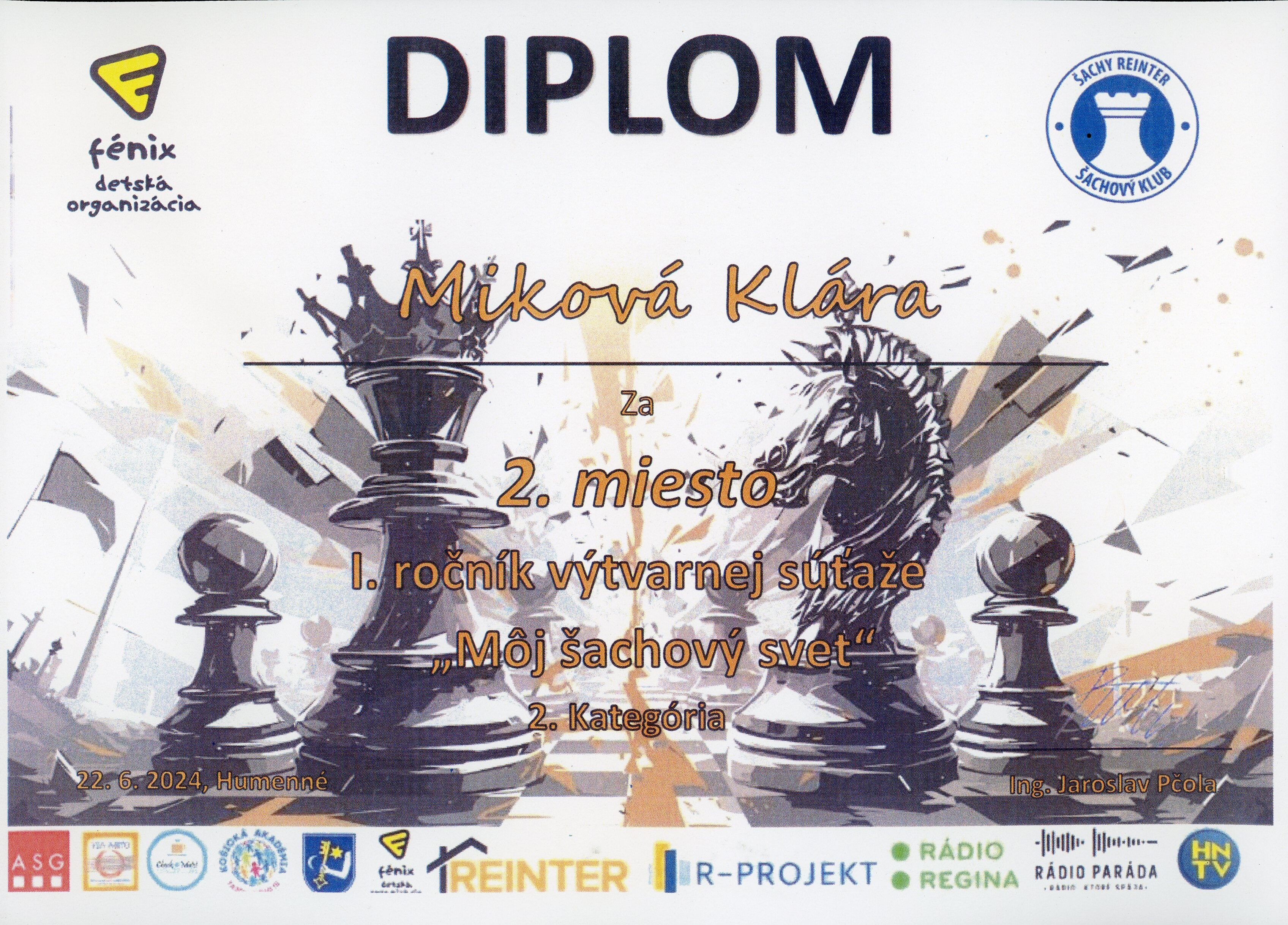 Klára Miková - diplom